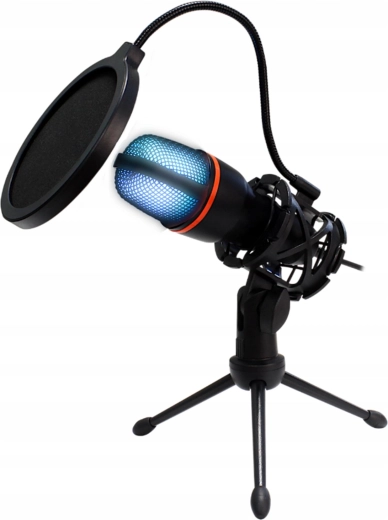 Studio-USB-condensatormicrofoon met RGB-verlichting