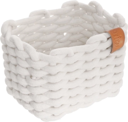 Panier de rangement en coton SKANDI blanc 19,5 × 14 × 14 cm