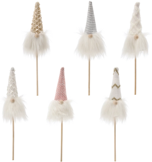 Christmas gnome on a stick for flowerpot 24 cm