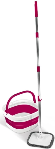 Lamart Clean opvouwbare roterende mop met emmer