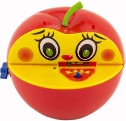 Piggy Bank Red Apple with Worm