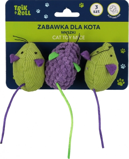 Katzenspielzeug Mäuse – 3 Stück