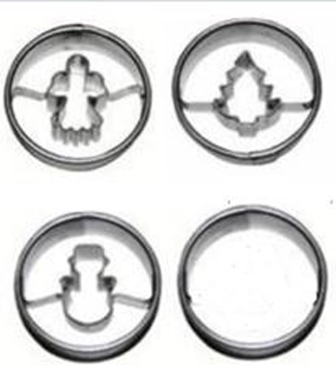 Emporte-pièces à biscuits TORO 4 cm – ensemble de Noël, 4 pcs