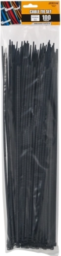 Colliers de serrage noirs 390 × 4,6 mm, 100 pièces