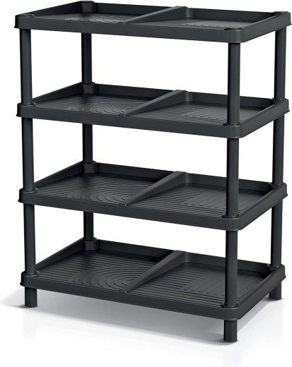 Étagère à chaussures TASSY RACK noir recyclé
