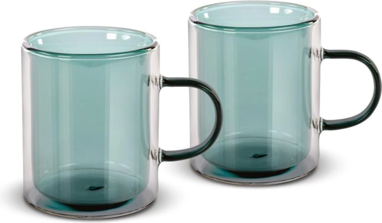 Lamart set thermoglazen voor thee 350 ml, groen