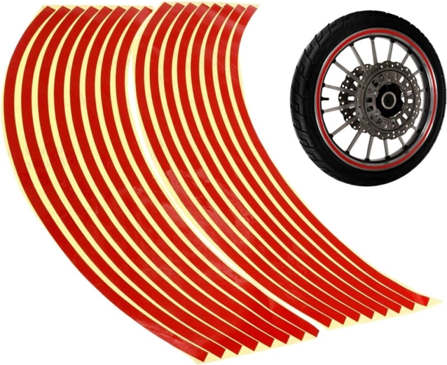 Ag555b reflecterende wielstickers rood