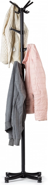 Stehender Kleiderständer aus schwarzem Metall