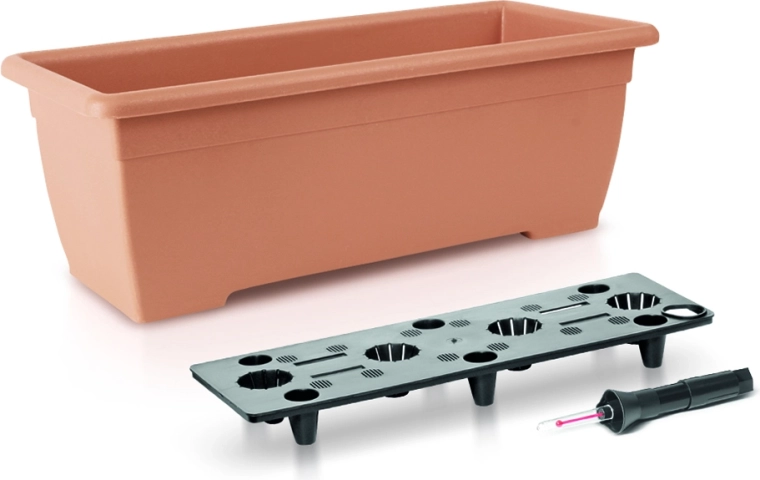 Jardinière auto-irrigante BALCONY CAN 50 cm terre cuite