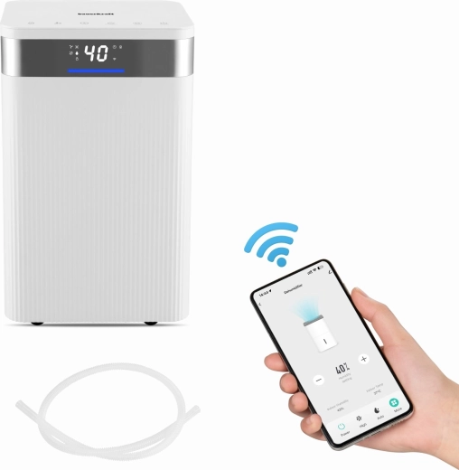 Bauerkraft luchtontvochtiger met Wi‑Fi 12 l/24 u