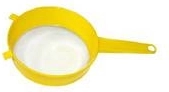 Plastic keukenzeef met handvat 6 cm