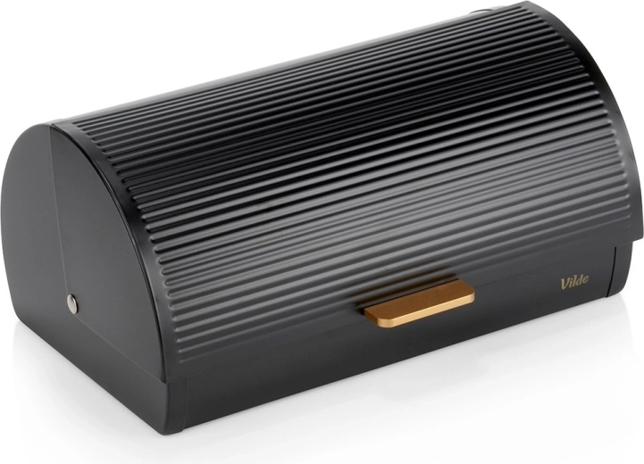 Metalen broodtrommel zwart 39 × 28 × 18,5 cm