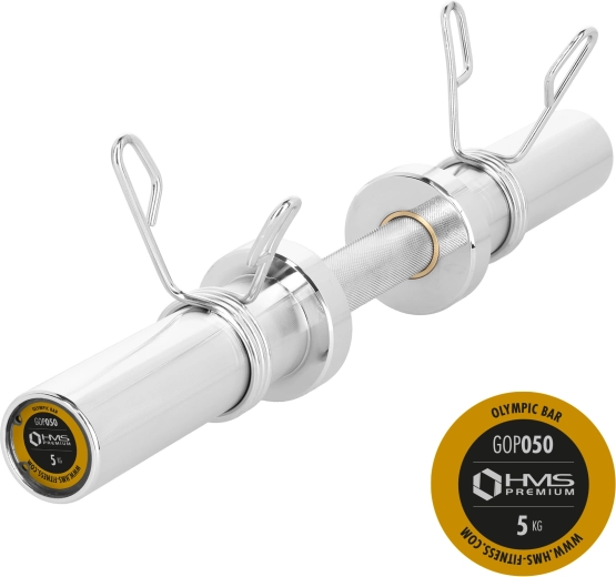 Olympische halterstang voor één hand HMS 50 cm, 5 kg