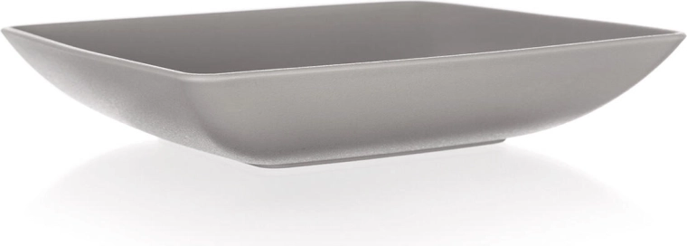 Assiette carrée profonde 17,5 × 17,5 cm en plastique LATTE CULINARIA