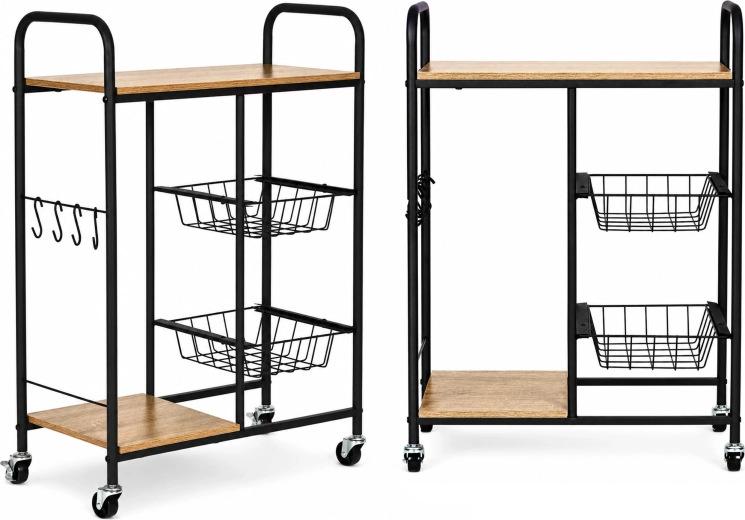 Mobiles Küchenregal auf Rollen mit ausziehbaren Körben ModernHome