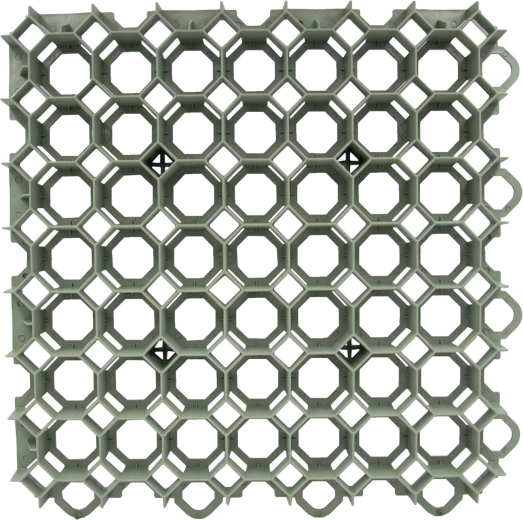Rasengitterplatte 49 × 49 × 4 cm grün aus recyceltem Kunststoff