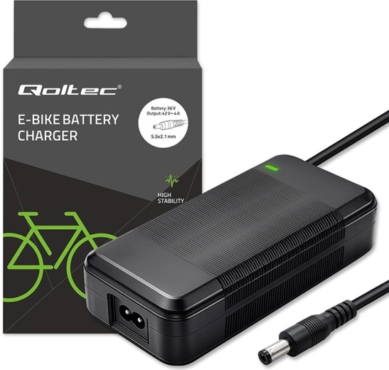Charger for e-bike and scooter 36 V (42 V, 4 A, 5.5×2.1) + power cable