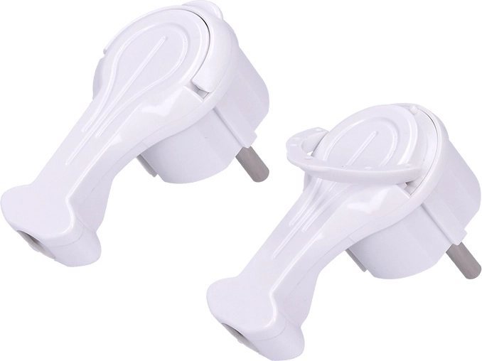 Solight Winkelstecker mit niedrigem Wandprofil, IP20, weiß