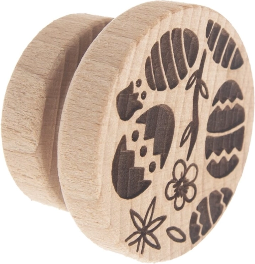 Houten deegstempel met paasdecor