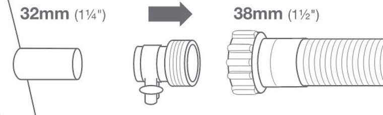 Adaptateur Intex B pour le raccordement de tuyaux de piscine 32/38 mm (2 pcs)