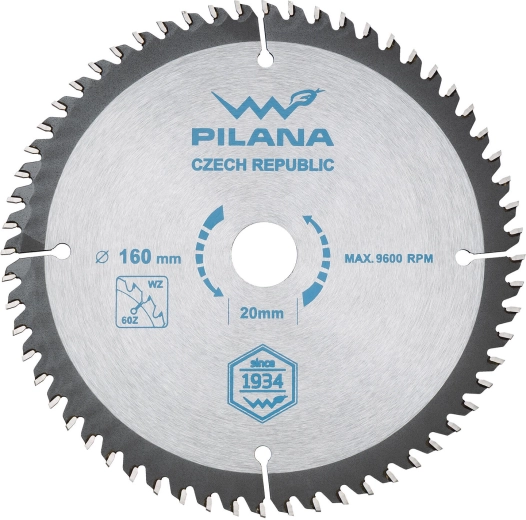 Zaagblad PILANA 160 mm, 60 tanden, WZ voor hout