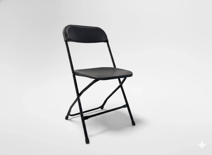 Opvouwbare cateringstoel, zwart