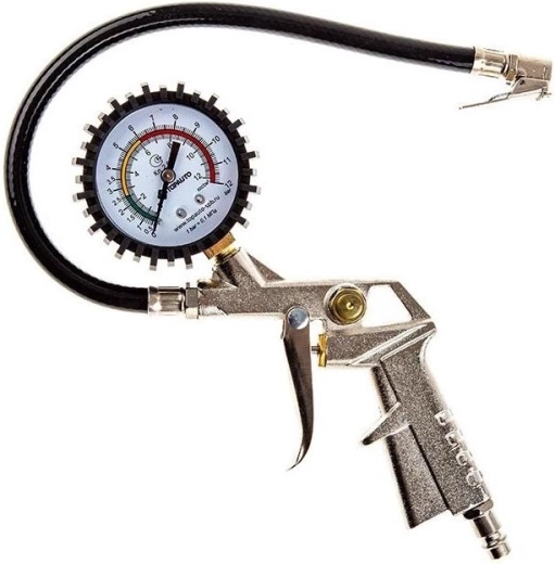 Pistolet de gonflage pneumatique avec manomètre jusqu’à 12 bar