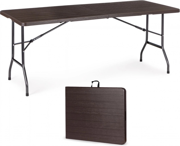 Opvouwbare catering- en bankettuintafel 180 cm, bruin MODERNHOME