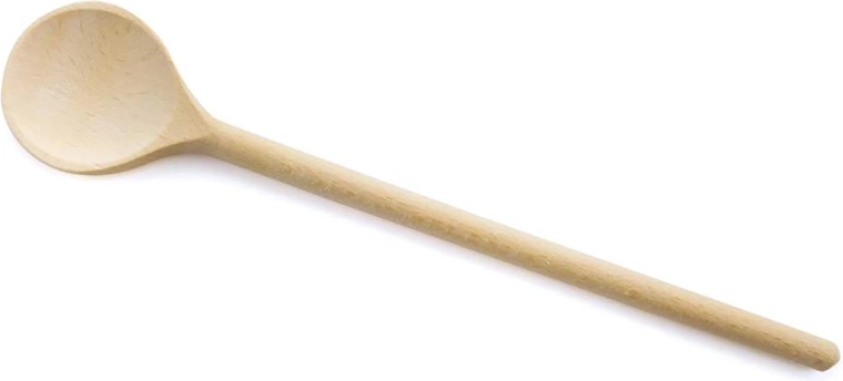 Ronde houten lepel BANQUET BRILLANTE 25 cm van beukenhout