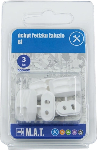 Kettinghouder voor jaloezieën – wit, set van 3 stuks