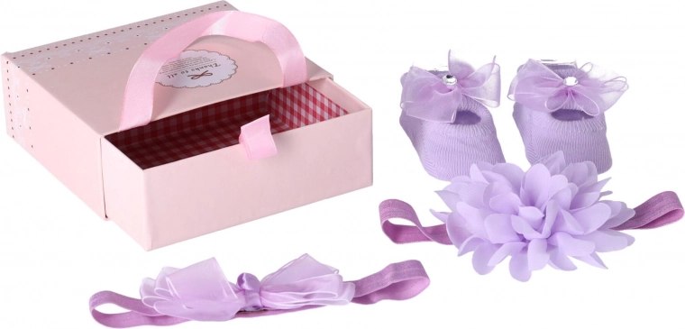 Geschenkset für Neugeborene - lila