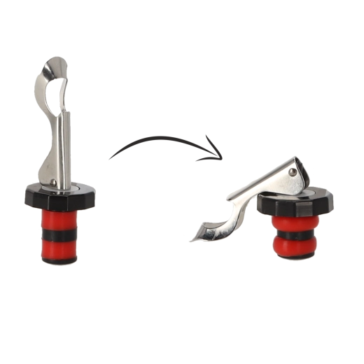 Bouchon à clip pour bouteilles avec joint en silicone