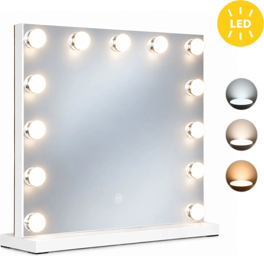 ModernHome Cosmetic Mirror with LED Lighting 50 × 40 cm