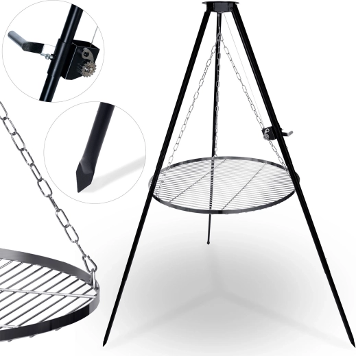 Hanging tripod grill with 80 cm grate BERDSEN