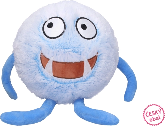 Inflatable plush ball with monster design, 30 cm