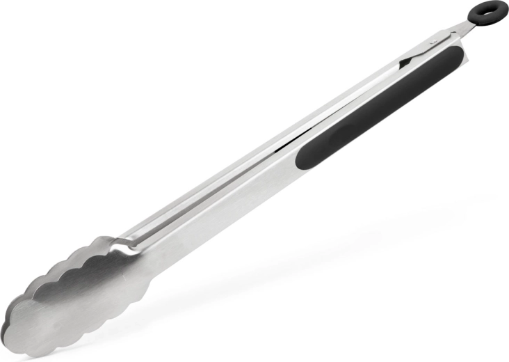 Black 34 cm Stainless Steel Grill Tongs