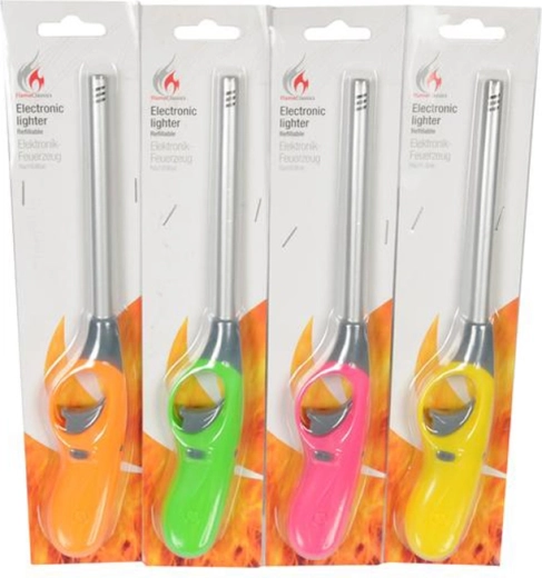 Gasaansteker 25 cm – lange keuken- en barbecueaansteker (mix kleuren)