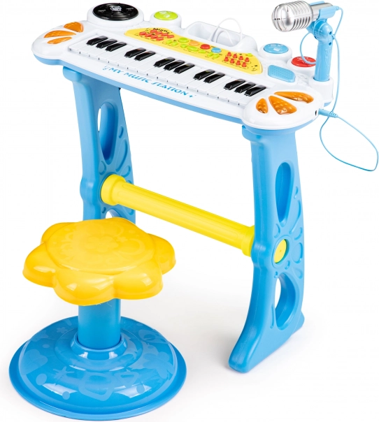 Kids’ electronic piano with microphone and MP3 stand