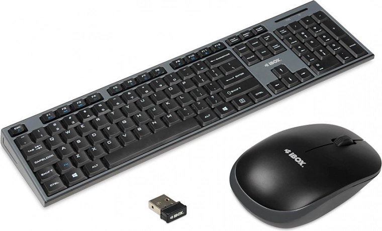 iBOX Wireless Keyboard and Mouse, Black