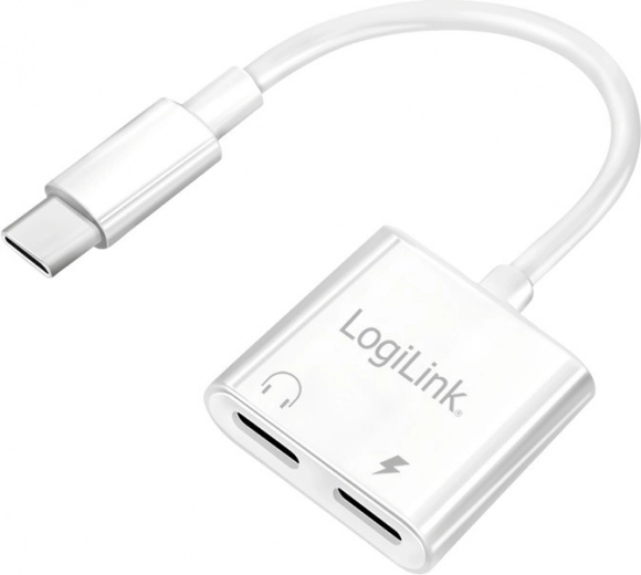 LogiLink USB‑C adapter with 60 W PD charging and audio connector