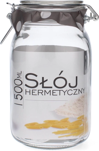 Bocal 1,5 l carré avec fermeture mécanique