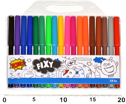 Set of 18 Colored Markers