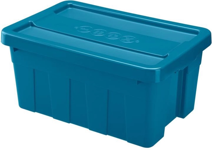 Boîte de rangement en plastique avec couvercle HEIDRUN 45 l