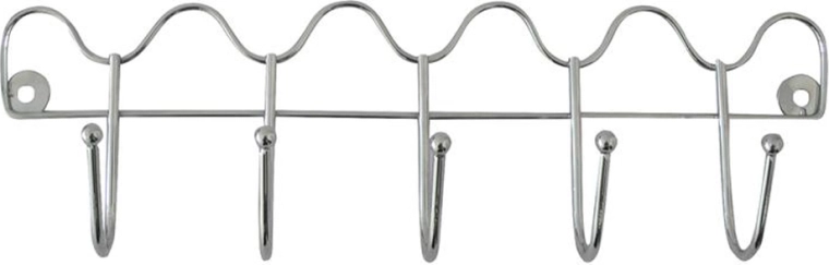 TORO Wall-Mounted Wire Hook Rack with 5 Hooks