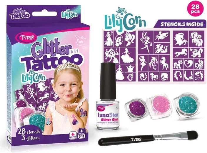LilyCorn Glitter Tattoo Set