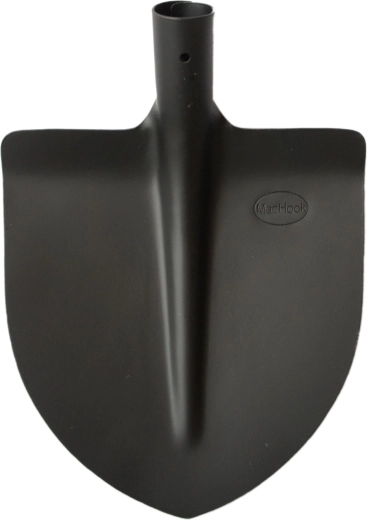 Hartvormige schop zwart zonder steel