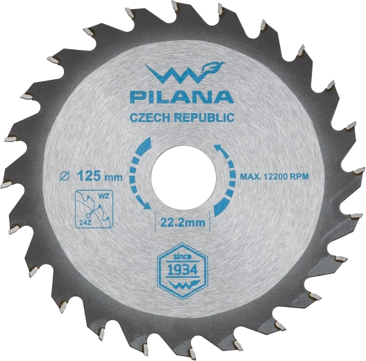 PILANA SK 5255 WZ Saw Blade 125 × 1.8 × 22.2, 24 teeth