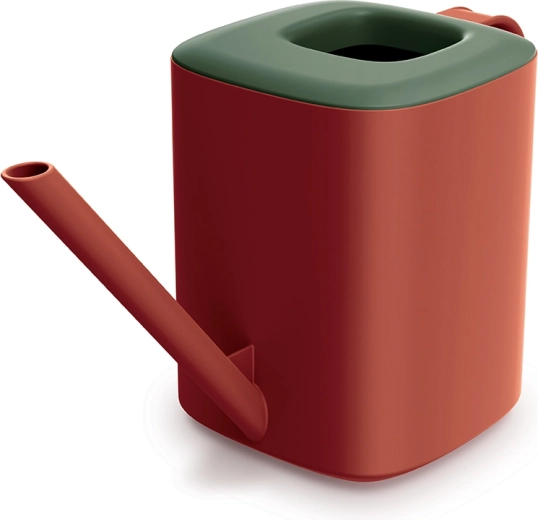 Emailierte Kanne Tubi 1 l – Retro Rot und Dunkelgrün
