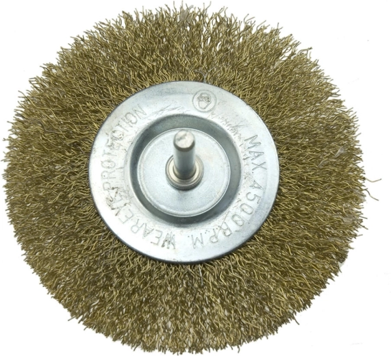 100 mm circular shank brush, crimped wire 0.3 mm