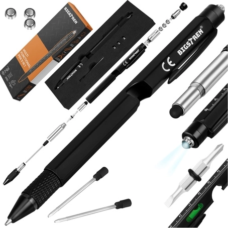 Multifunctionele pen Bigstren 9-in-1 zwart